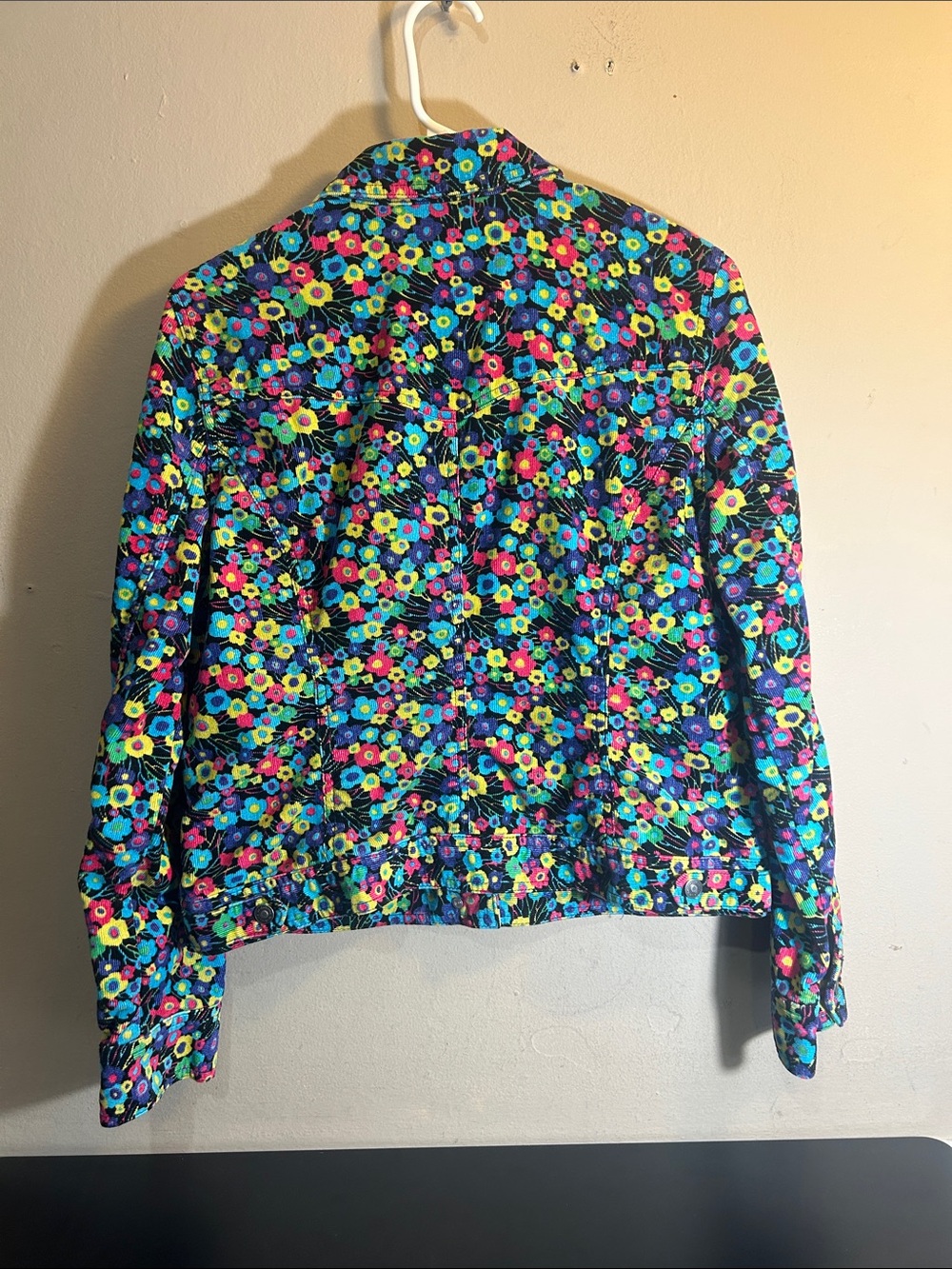 Liz Claiborne Floral Corduroy Jean Style Jacket Women's Size Large - Picture 6 of 9